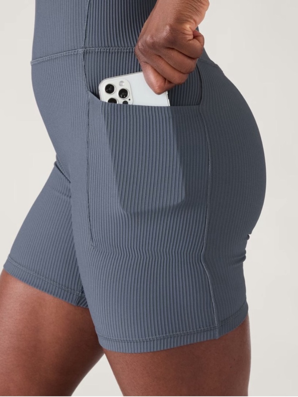 Athleta Salutation Ribbed Bike Suit M - Picture 3 of 5